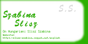 szabina slisz business card